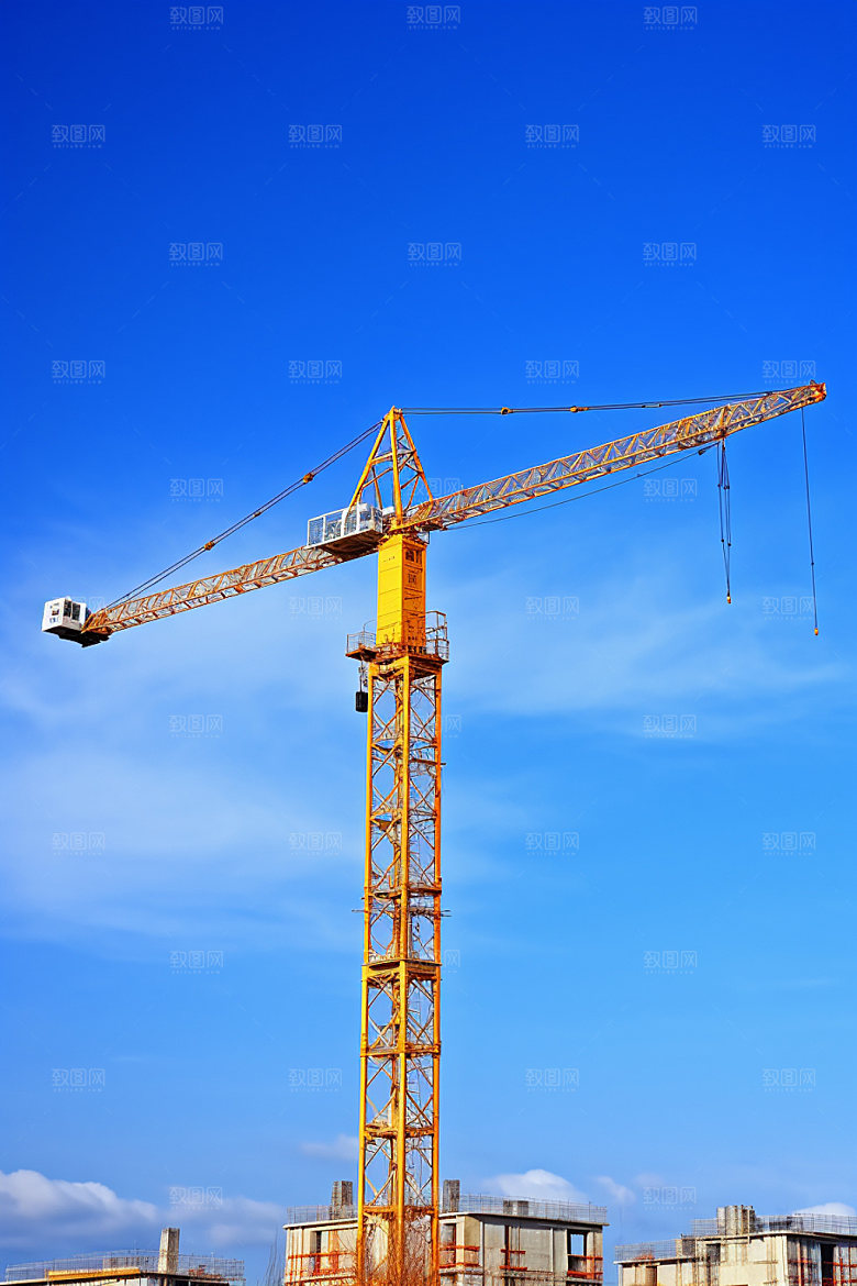 建筑工地楼盘施工摄影图