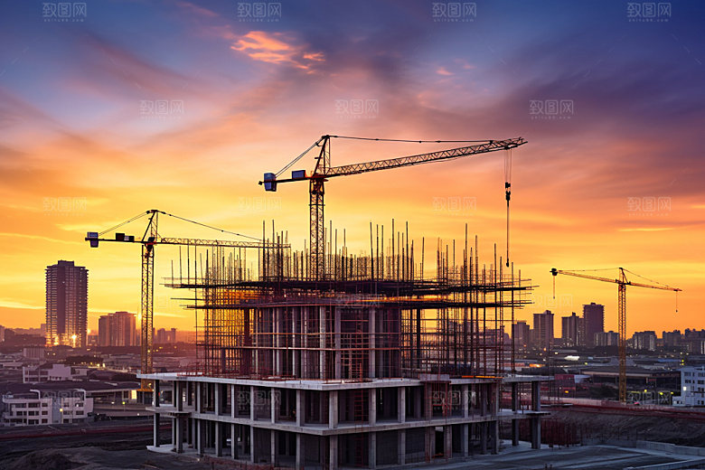 建筑工地楼盘建造摄影图