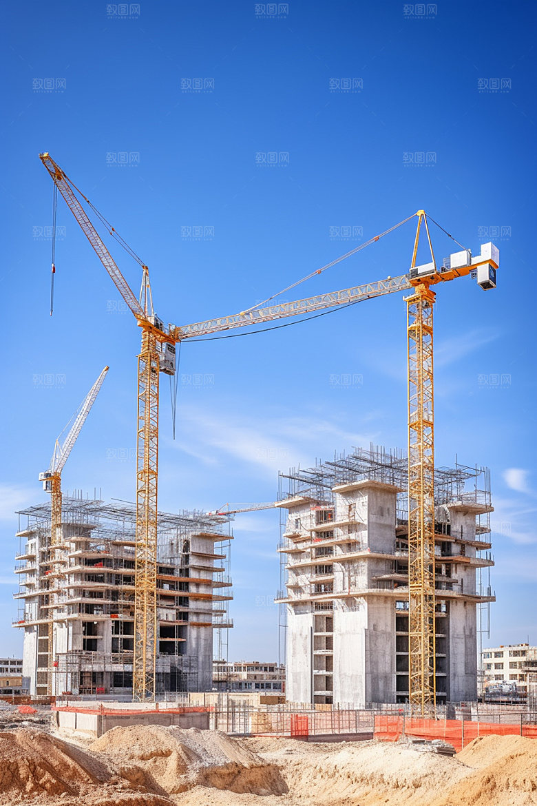 建筑工地楼盘建造摄影图