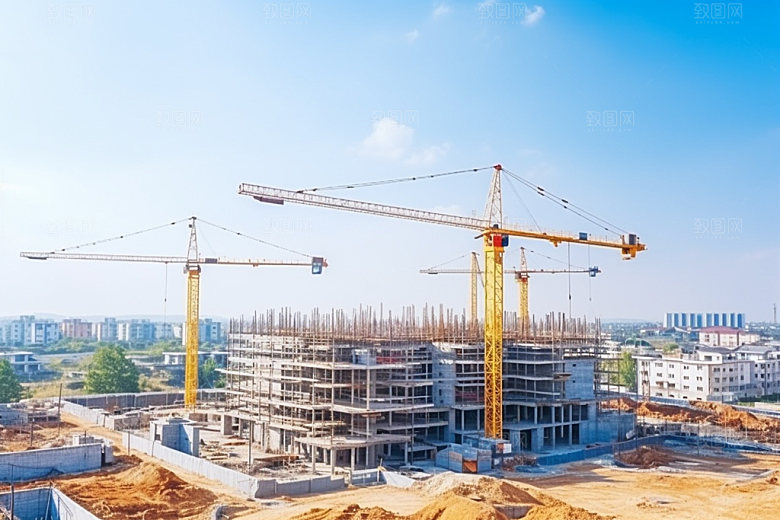 建筑工地高清楼盘摄影图