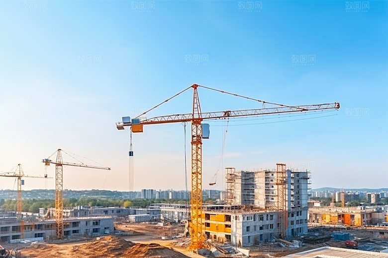 建筑工地高清建造摄影图