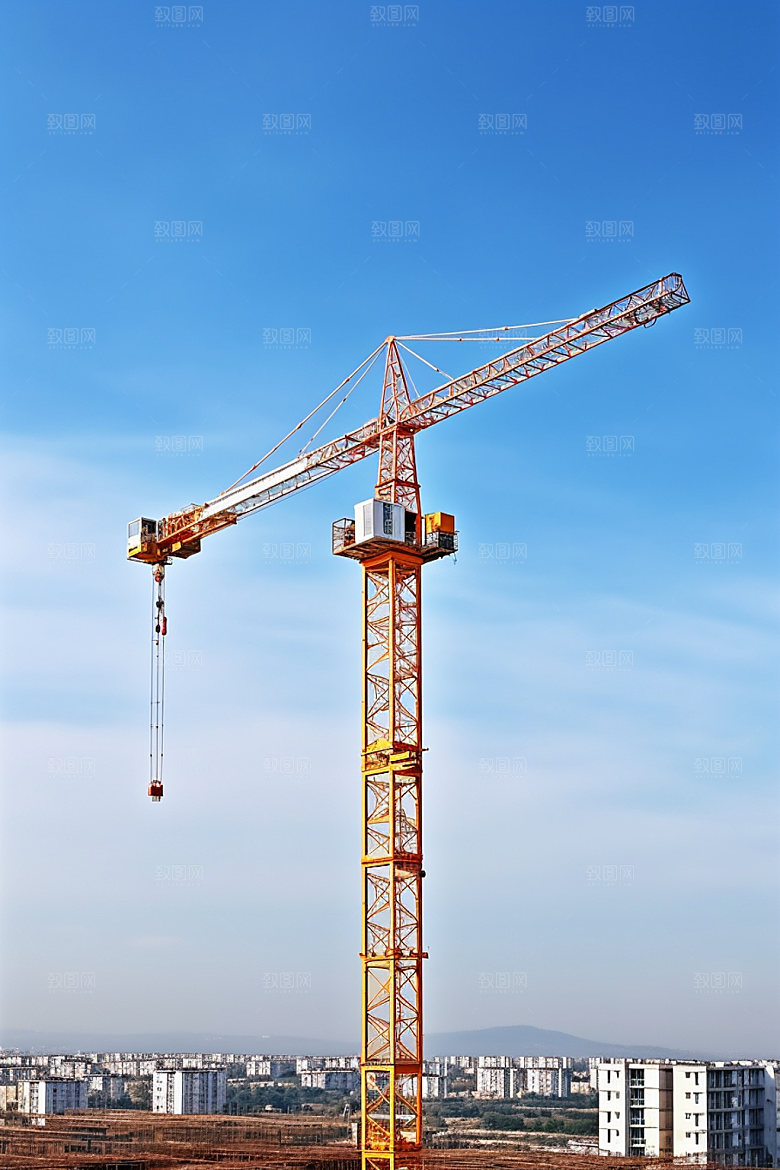 建筑工地脚手架建造摄影图
