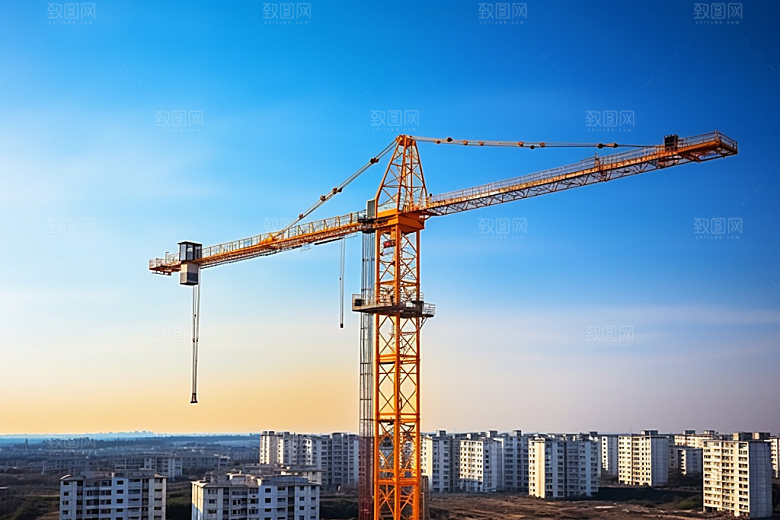 建筑工地脚手架建造摄影图