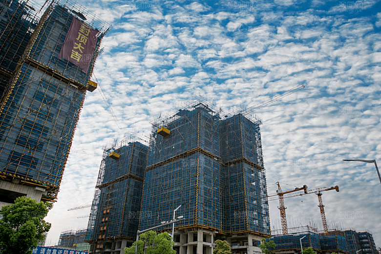 建筑工地楼房楼盘摄影图