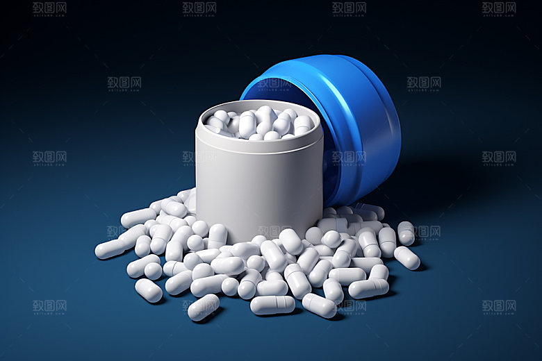 胶囊药片医疗治疗素材