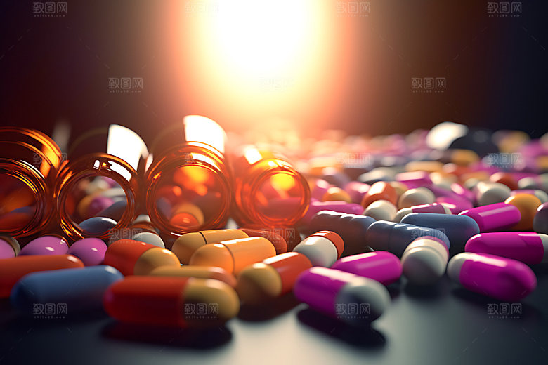 胶囊药片健康医疗素材