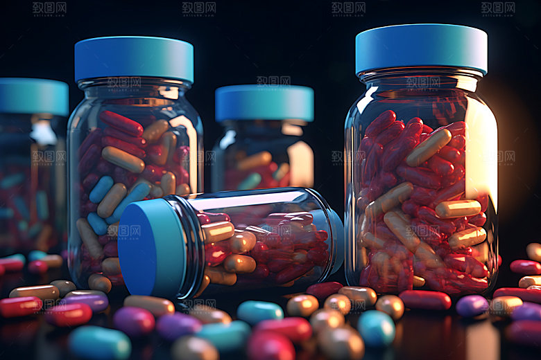 胶囊药片模型医疗素材