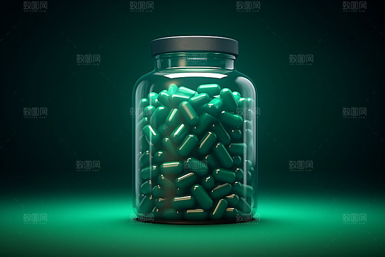 胶囊药片健康治疗素材