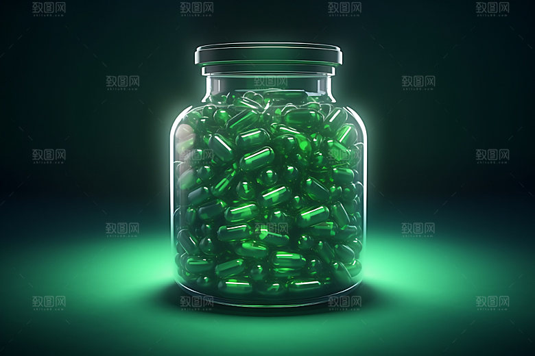 胶囊药片治疗药品素材