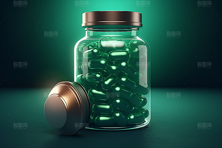 胶囊药片模型医疗素材
