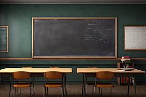 教室黑板提示板高清样机