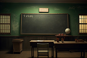 教室黑板课堂提示板样机