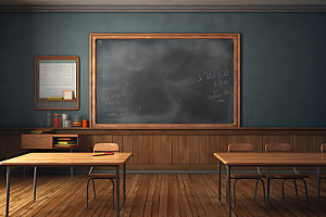 教室黑板模型高清样机