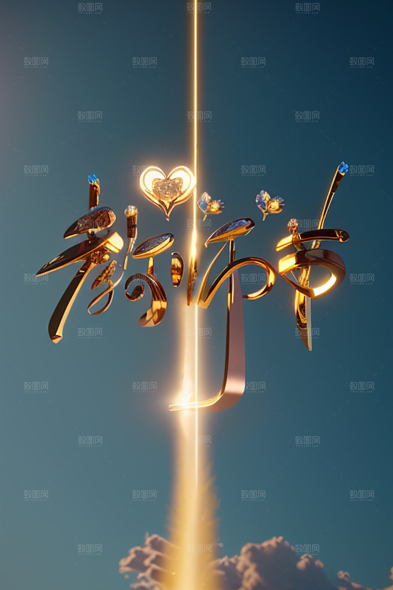 教师节创意标语艺术字