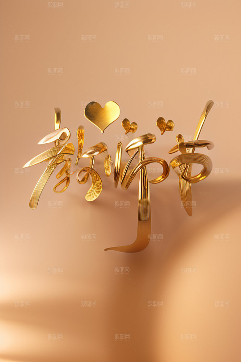 教师节难忘师恩立体字艺术字