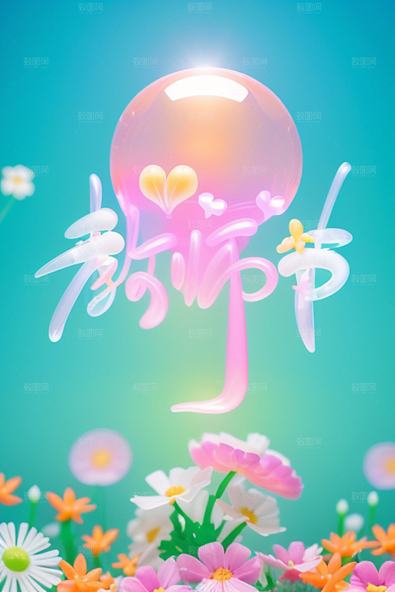 教师节祝福语创意艺术字
