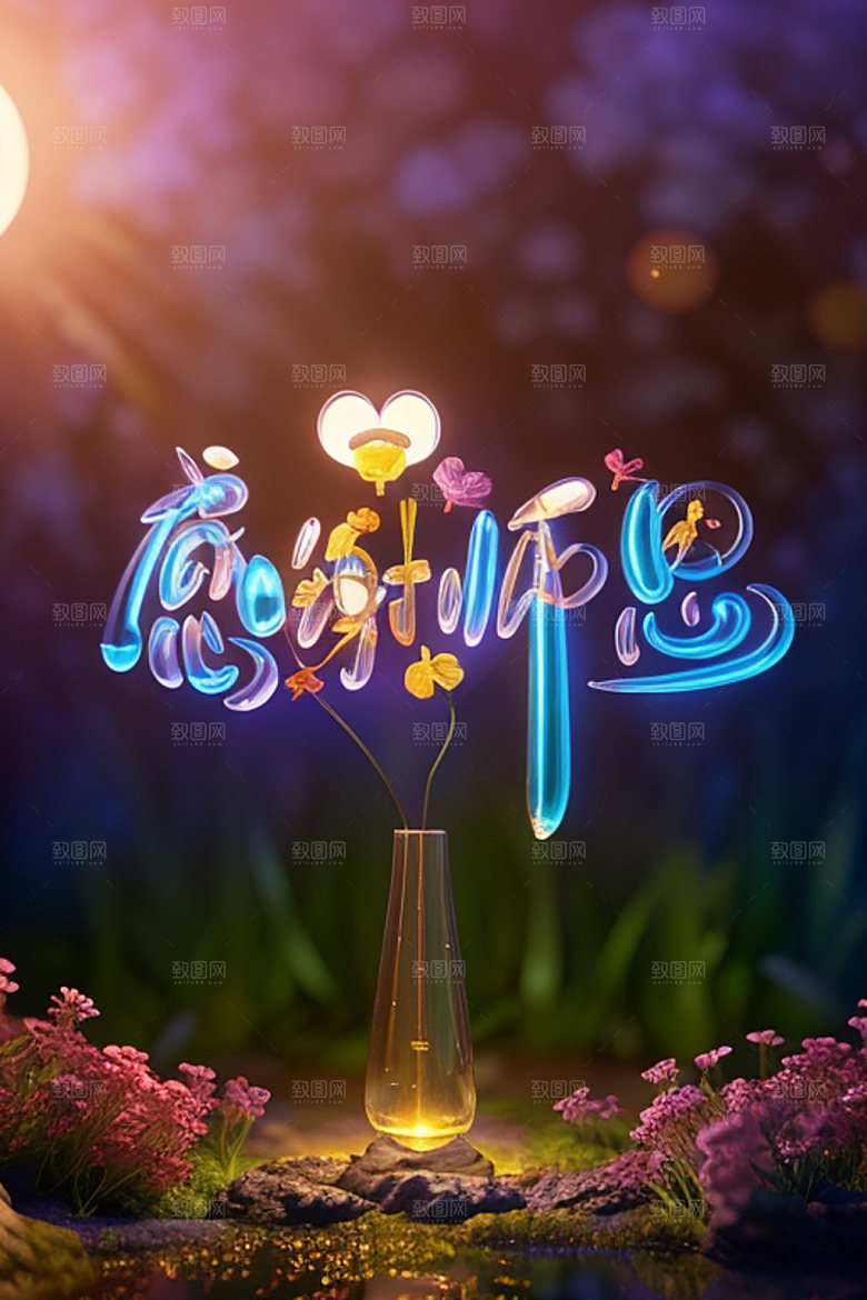 教师节创意祝福语艺术字