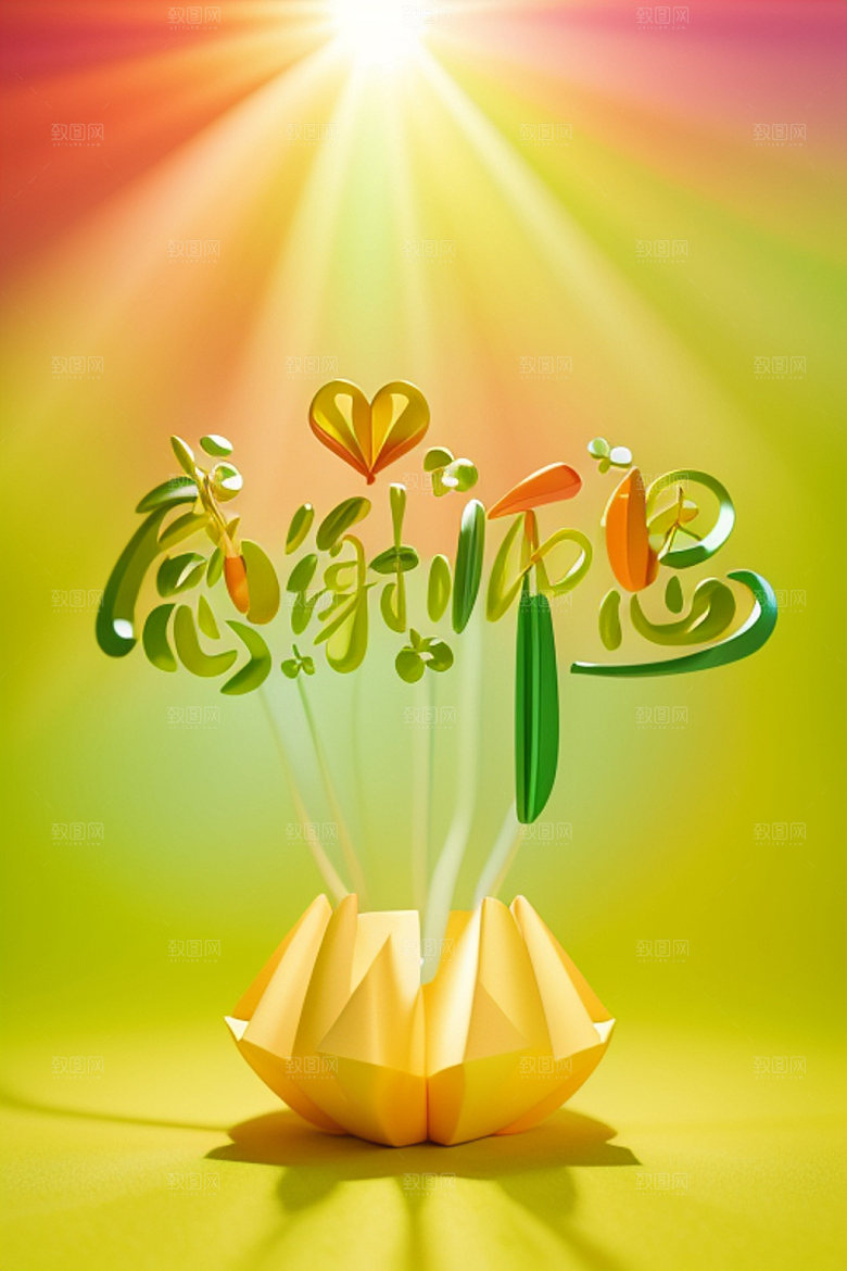 教师节创意祝福语艺术字