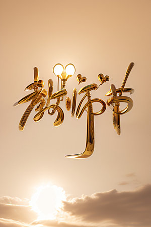 教师节标语立体字艺术字