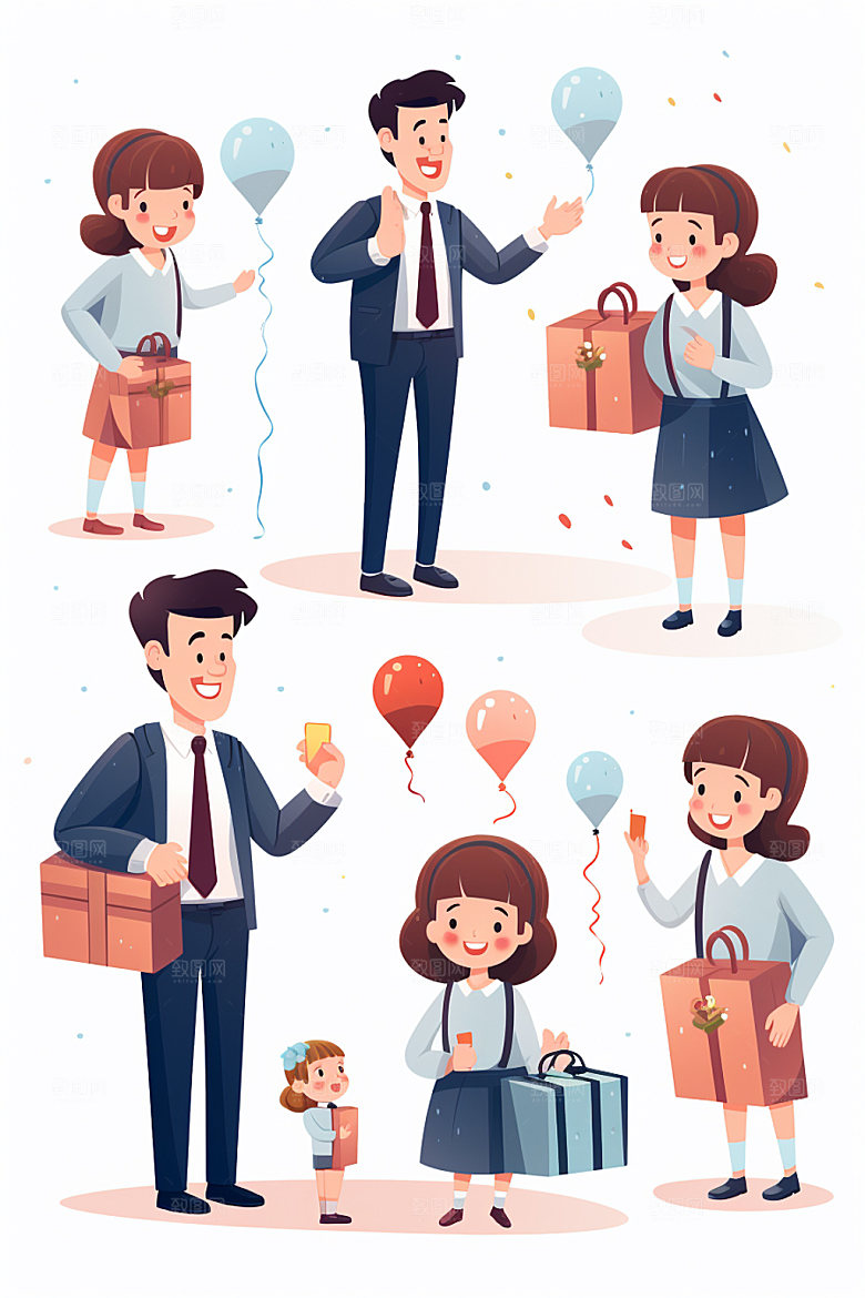 教师节教书育人节日插画