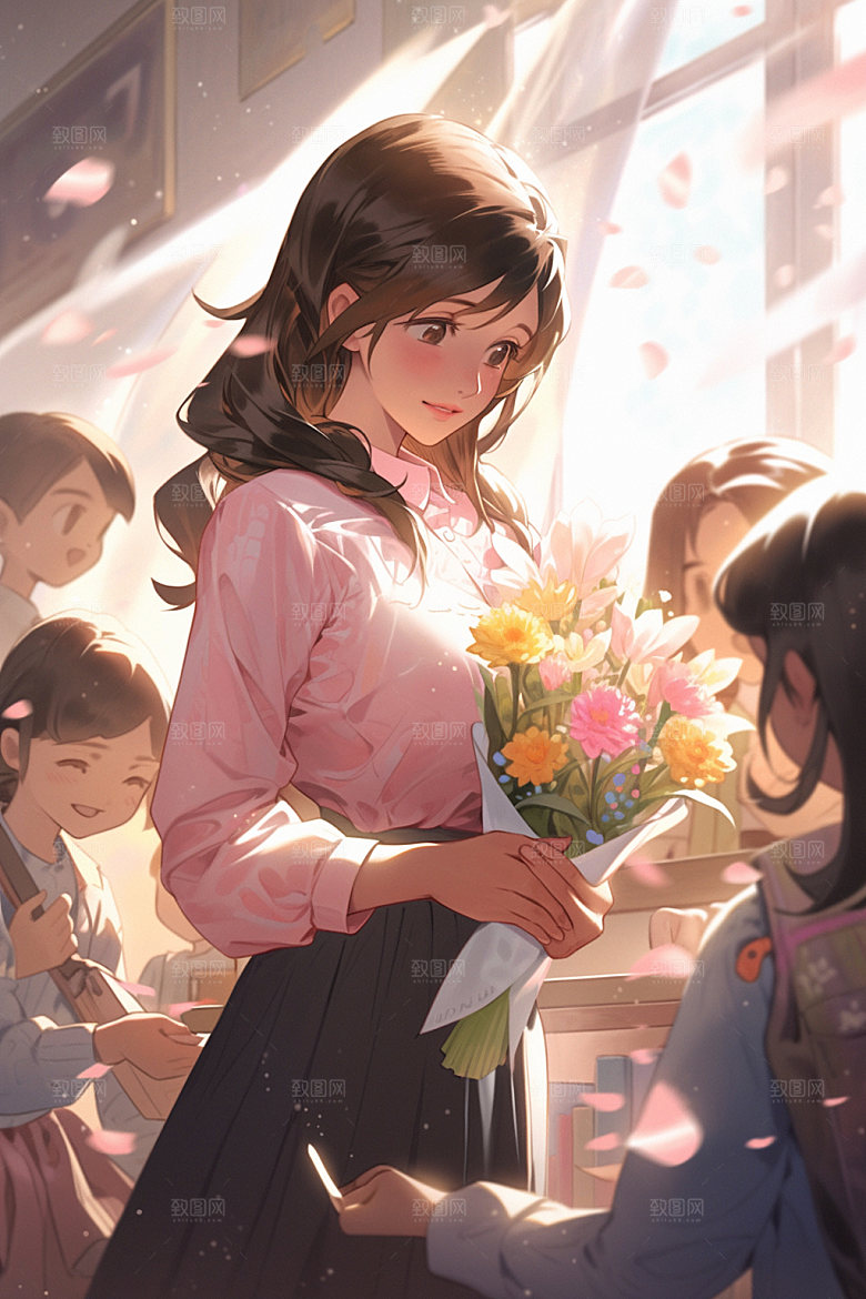 教师节老师形象插画