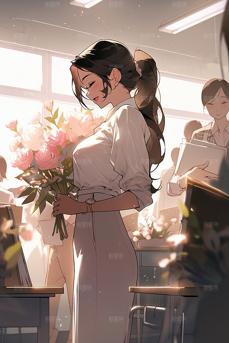 教师节节日老师插画
