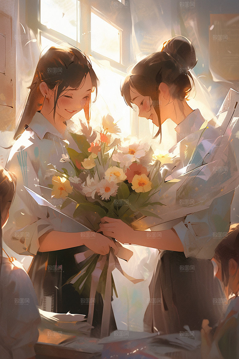 教师节教师教书育人插画