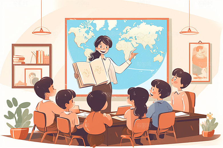 教师节形象学生感恩插画