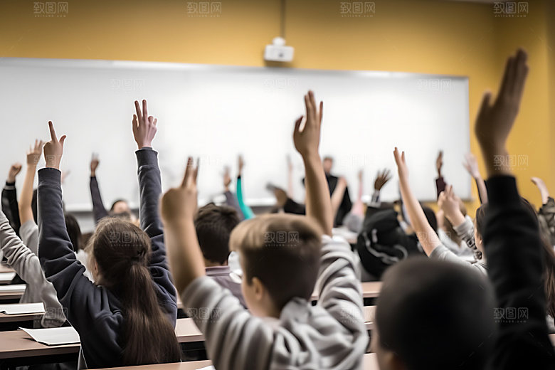 学生上课高清培训摄影图