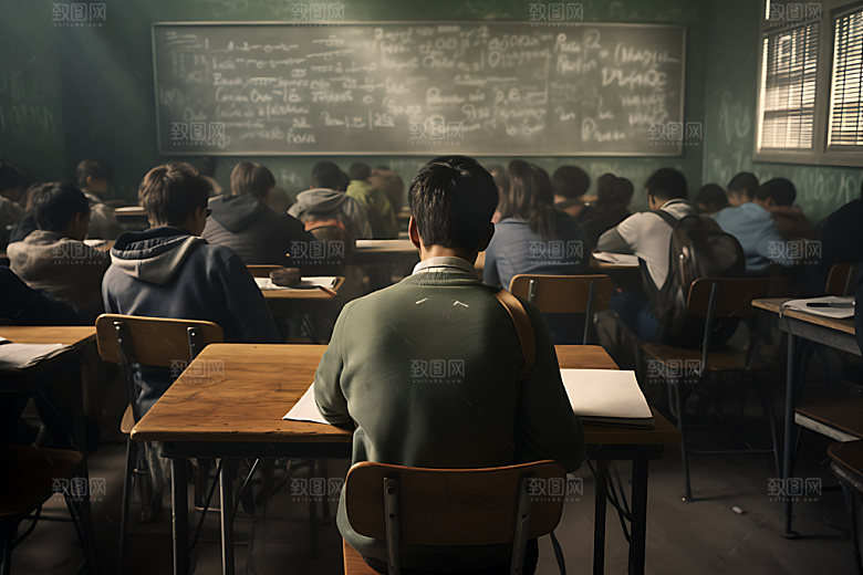 学生上课学习教育摄影图