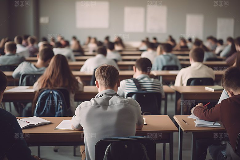 学生上课高清培训摄影图