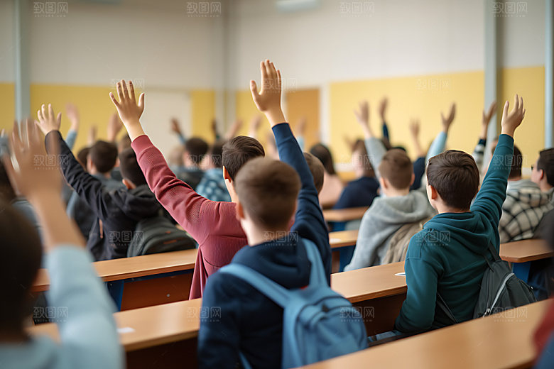学生上课教育课堂摄影图
