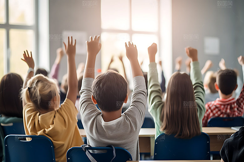 学生上课学习课堂摄影图