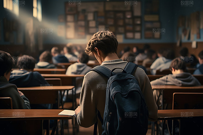 学生上课听课高清摄影图