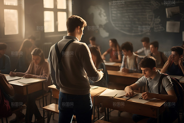 学生上课教育讲课摄影图