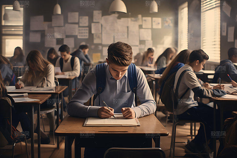 学生上课高清教师节摄影图