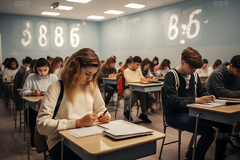 学生上课教师节讲课摄影图