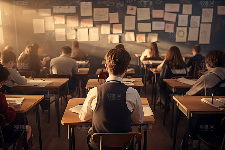 学生上课教育讲课摄影图