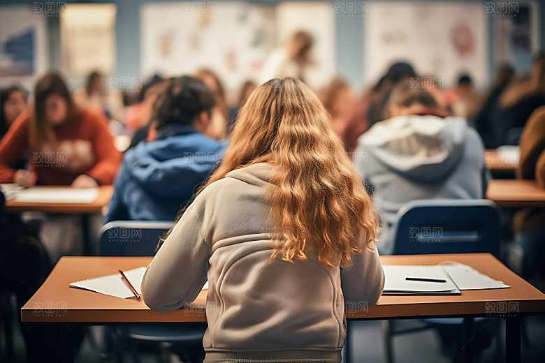 学生上课培训听课摄影图