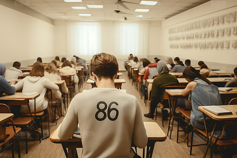 学生上课听课讲课摄影图