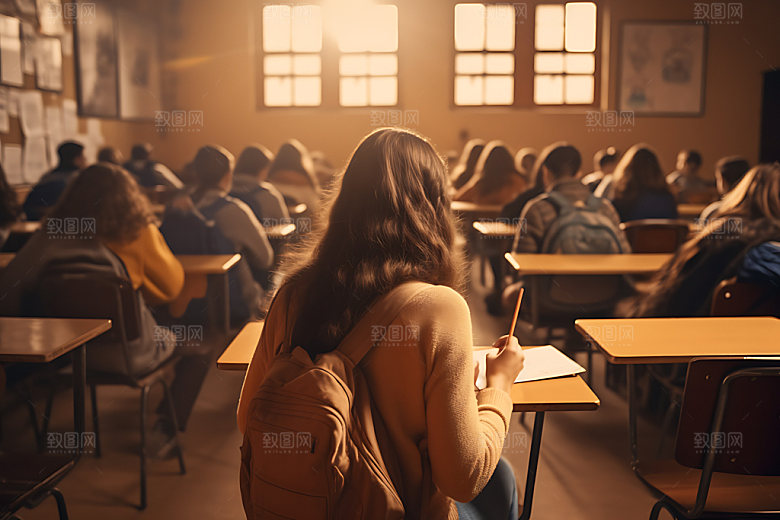 学生上课教育学习摄影图