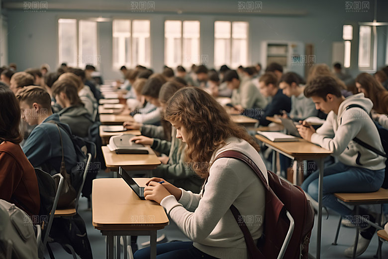 学生上课教师节学习摄影图