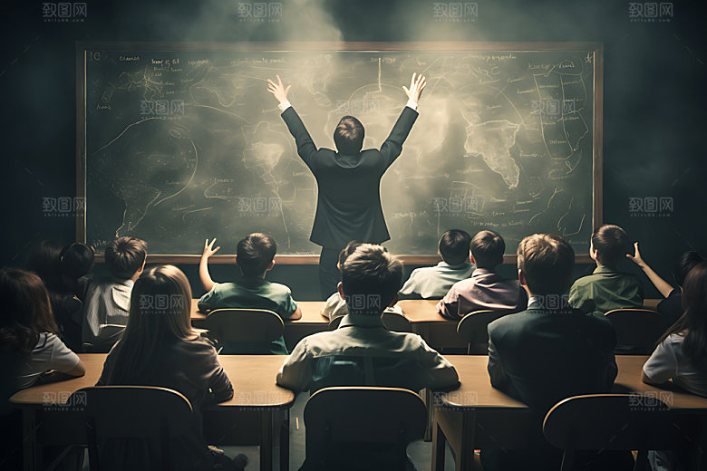 学生上课教师节听课摄影图