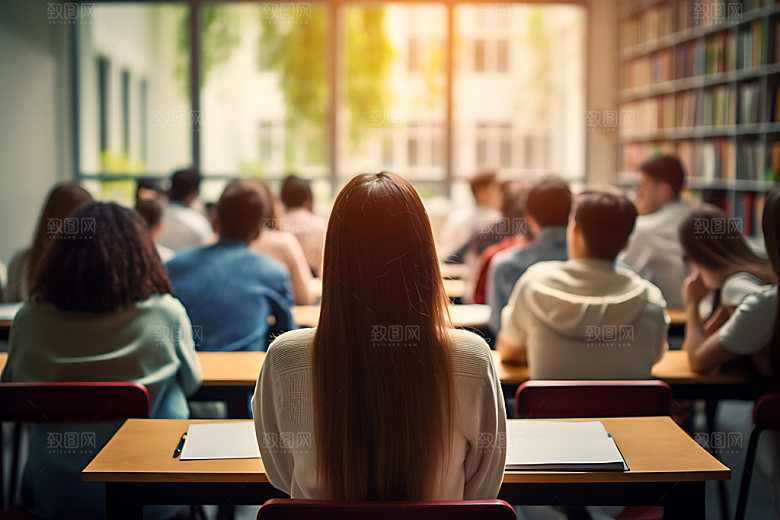 学生上课培训听课摄影图