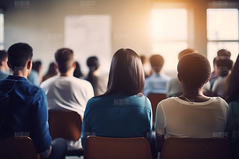 学生上课培训听课摄影图