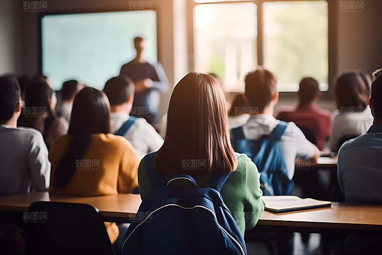 学生上课教育课堂摄影图