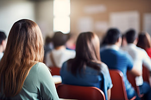 学生上课高清课堂摄影图