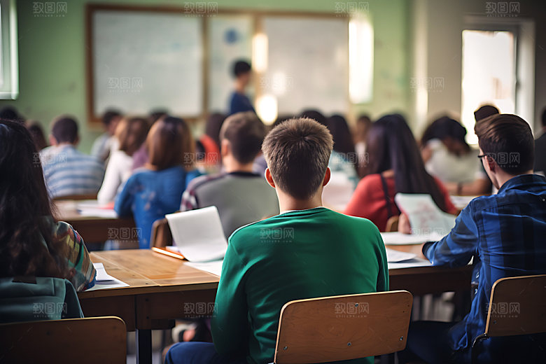 学生上课听课学习摄影图