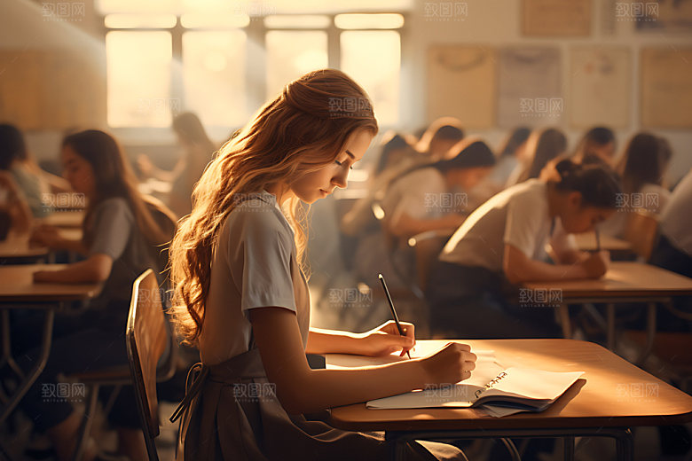 学生上课教育培训摄影图