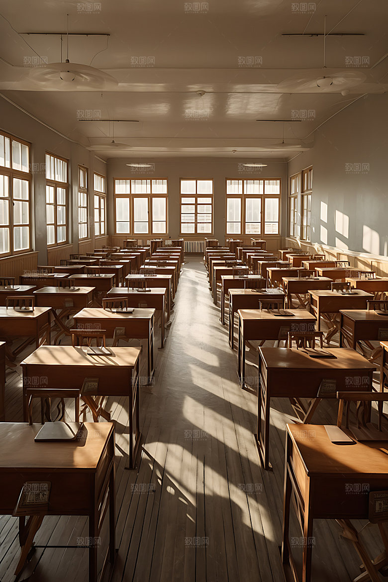 学校教室室内校园生活摄影图